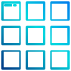 Ícone de uma matriz de quadrados